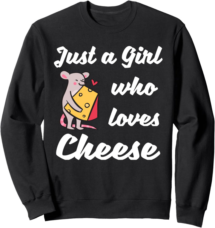 Nur ein Mädchen, das Käse liebt - Schweizer Käse Gouda Sweatshirt