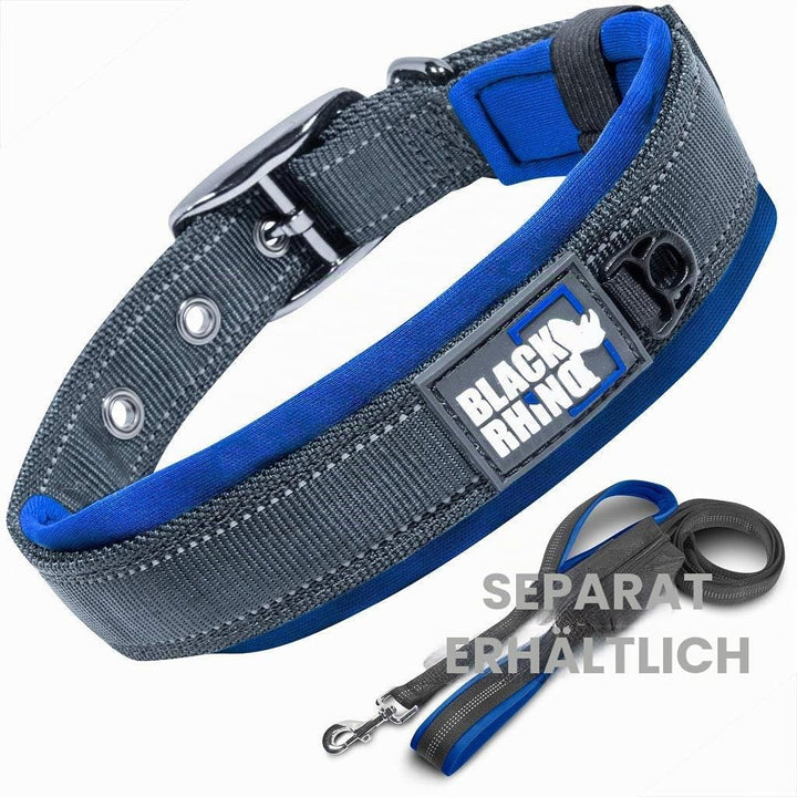 Black Rhino - Das Comfort Halsband Super Weiches Neopren Gepostertes Hundehalsband für alle Hunderas