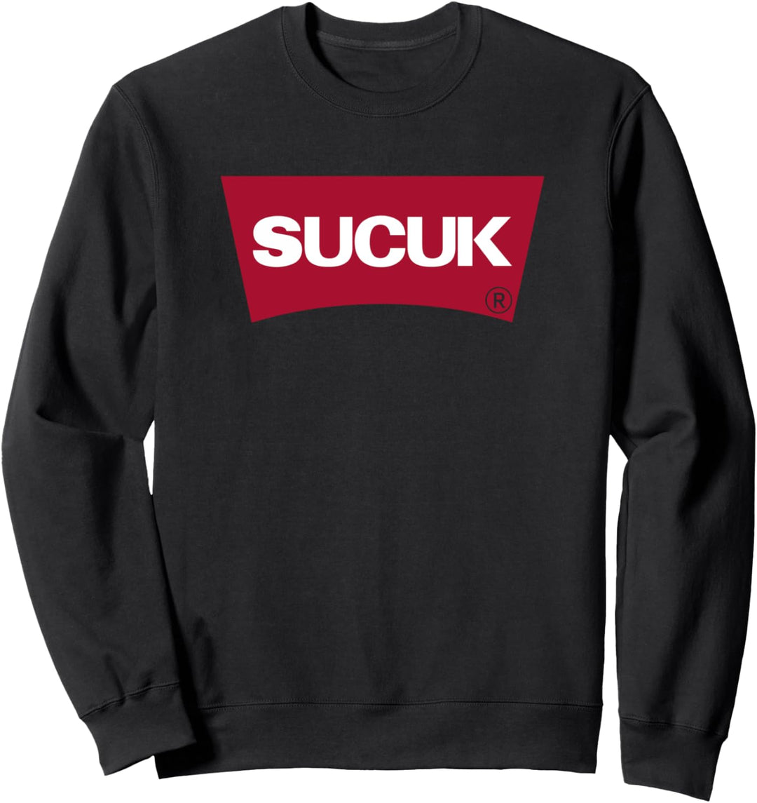 Sucuk Shirt, Trendiges Knoblauchwurst Red Box Logo Sweatshirt