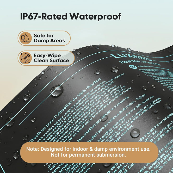 Luxbird Heizmatte Pflanzen, 6 Pack 20W Wasserdicht Wärmematte für Zimmergewächshaus, Indoor-Gärtnern