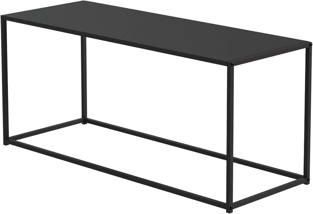 DanDiBo Couchtisch Schwarz Metall Eckig 110x50x40 cm Beistelltisch Wohnzimmer 96470 Tisch Sofatisch