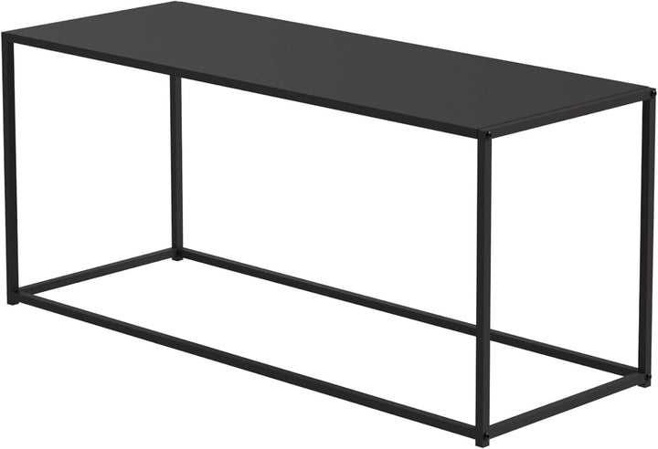 DanDiBo Couchtisch Schwarz Metall Eckig 110x50x40 cm Beistelltisch Wohnzimmer 96470 Tisch Sofatisch