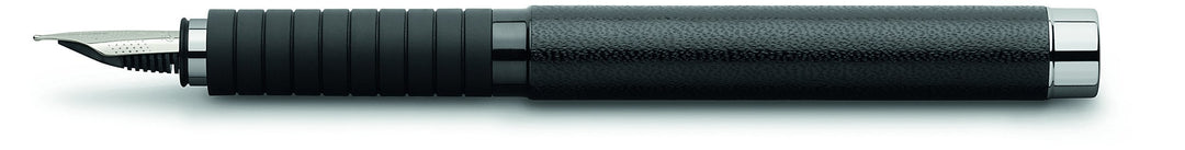Faber-Castell 148832 - Füllfederhalter Basic Black Leder, Feder EF, schwarz schwarz leder Füller Fed
