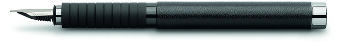 Faber-Castell 148832 - Füllfederhalter Basic Black Leder, Feder EF, schwarz schwarz leder Füller Fed