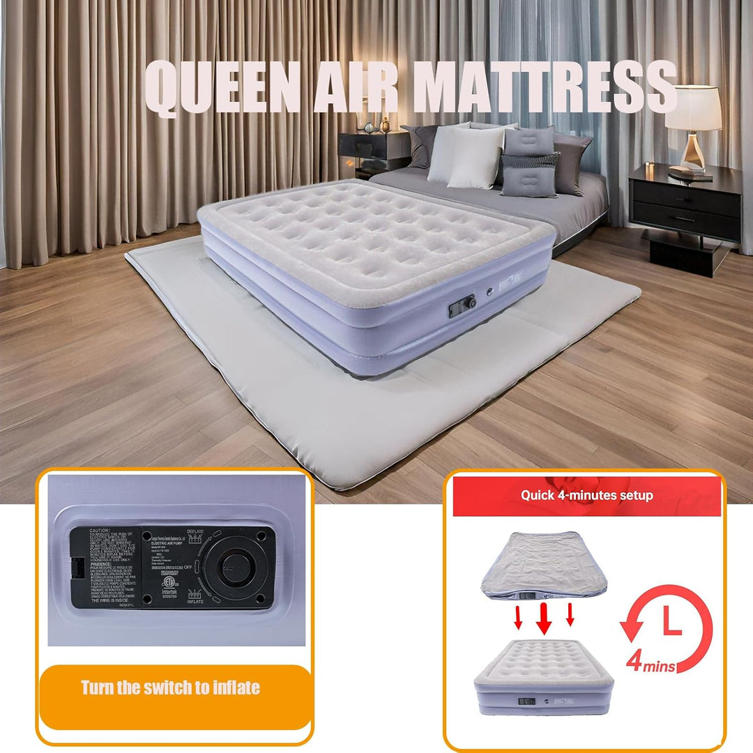 Icelus Luftmatratze 2 Personen,Doppel-Luftbett Selbstaufblasend mit Integrierte Pumpe,Aufblasbare Ma
