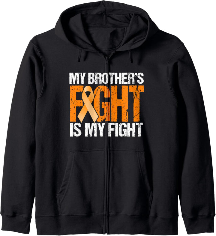 COPD Awareness Orange Ribbon Der Kampf meines Bruders ist Kapuzenjacke