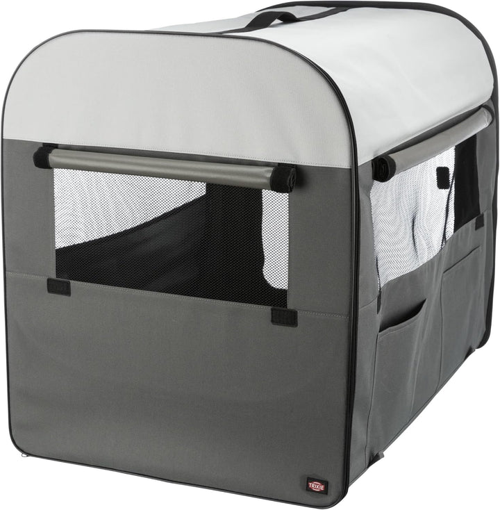 Trixie 39704 Mobile Kennel, M: 55 × 65 × 80 cm, Grau Grau 55 × 65 × 80 cm, Grau 55 × 65 × 80 cm