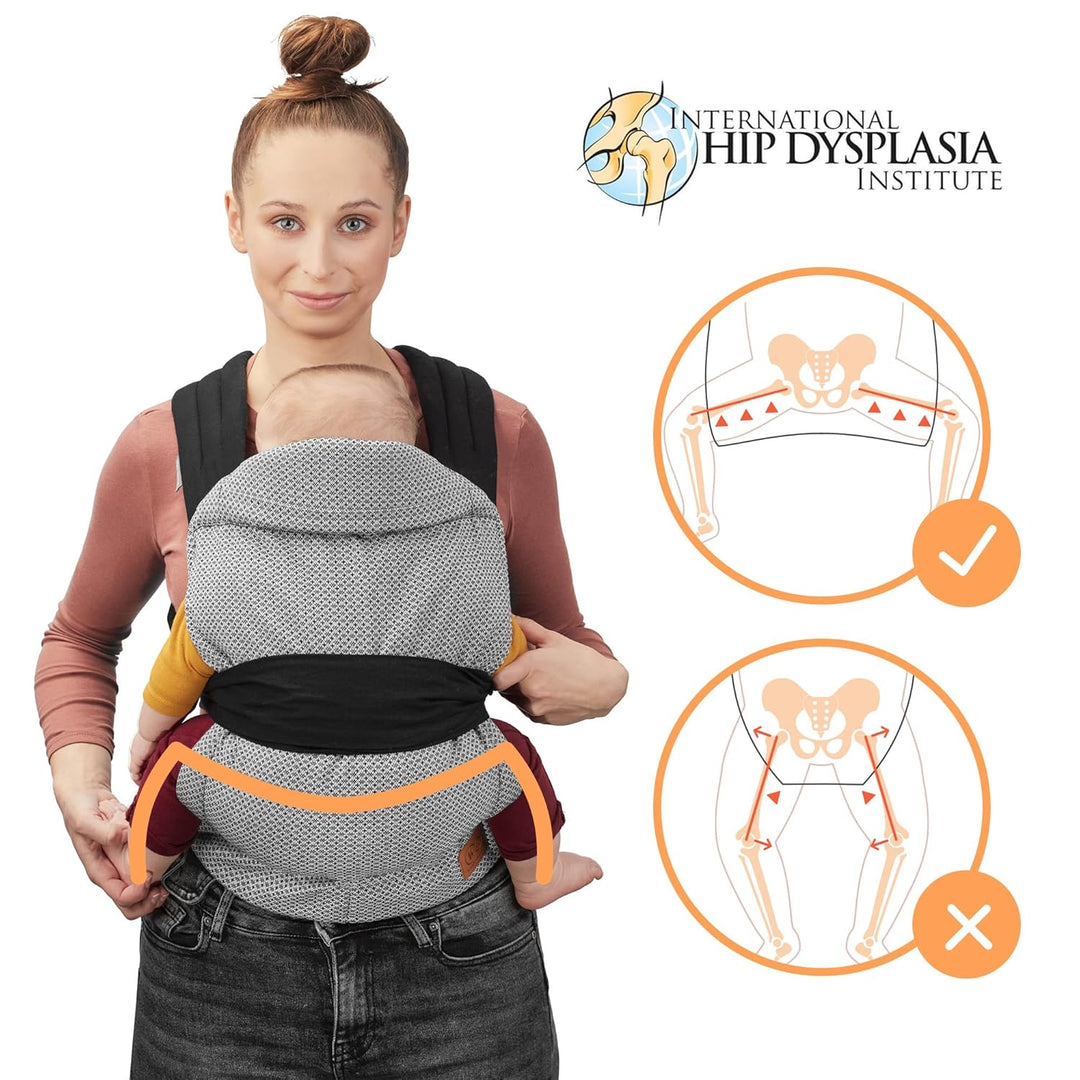 Kindekraft ADOREE Babytrage ab 3 Monate, Ergonomische Mei Tei, Verstellbare, 2 Tragemöglichkeiten: B