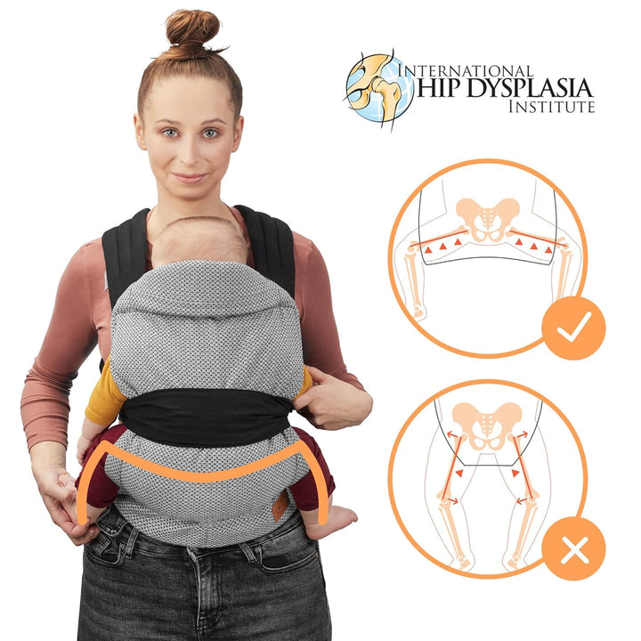 Kindekraft ADOREE Babytrage ab 3 Monate, Ergonomische Mei Tei, Verstellbare, 2 Tragemöglichkeiten: B
