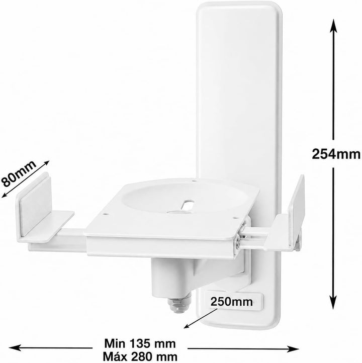 BT77 White - Paar Wandhalterungen für Lautsprecher C/Weiss