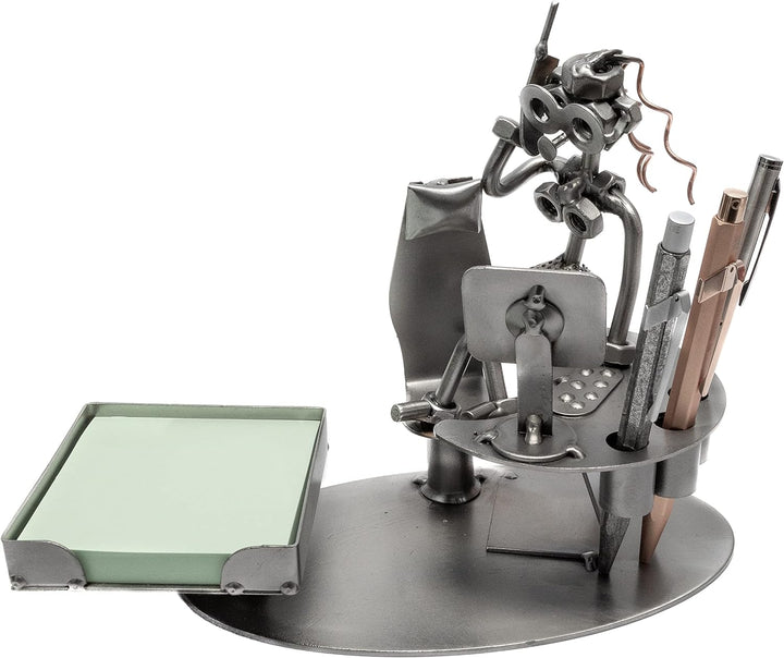 STEEMO Schraubenmännchen - Schrauben-Lady Büro Managerin Schreibtisch-Deko Geschenk 22x10x16 cm
