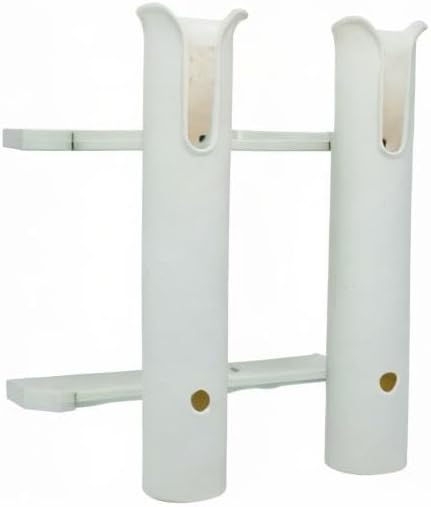 Wall Mounted Fishing Rod Holders Tubes Links Fishing Rod Holder Rack Rests 2-polig, Weiss, 2-polig,