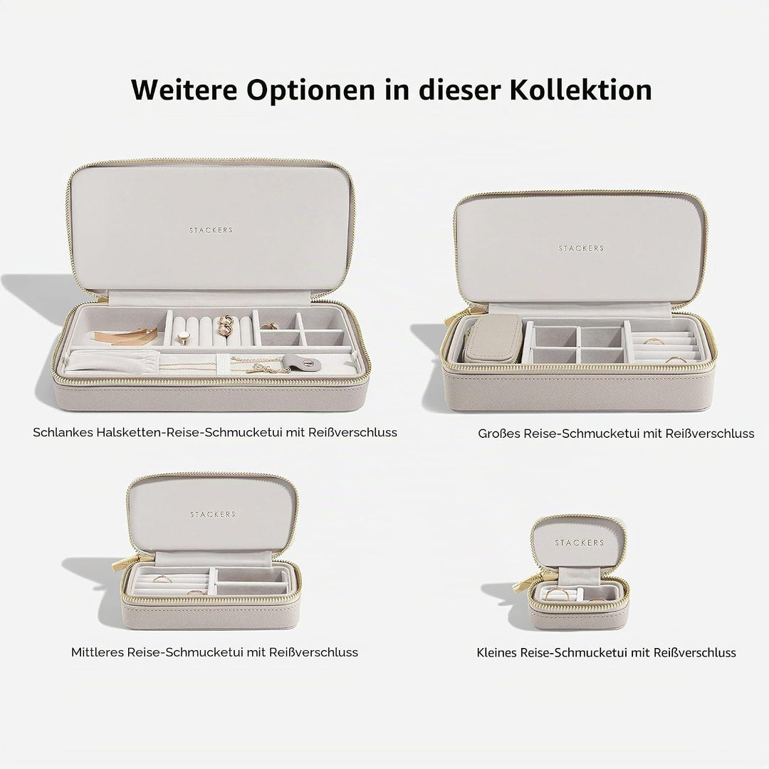 Stackers Taupe Mittelgross Reise Schmuckschatulle, Taupe