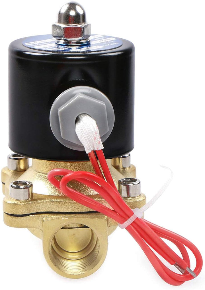 U.S. Solid 1/2" G 230V AC Messing Magnetventil Direktgesteuert für Wasser Luft Gas Öl NC Brass Solen