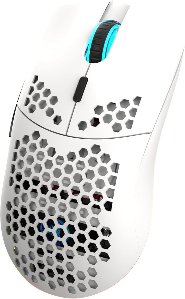 CROSS ZEBRA T66 PC Gaming Mouse, BT/2.4G Wireless/Wired, Lightweight Honeycomb Shell, Macro Program,