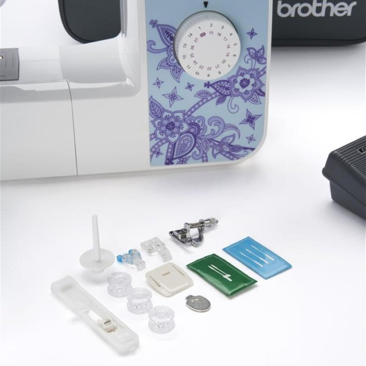 Brother XM2701S Nähmaschine (Exklusive Edition), Tisch und Tasche inklusive, 27 Nähprogramme, Freiar