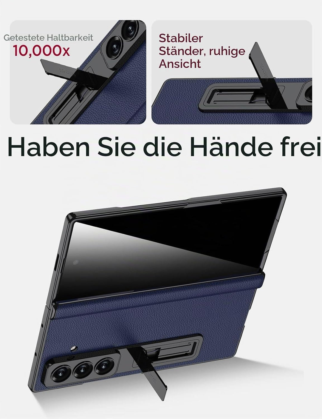 Miimall Privacy Case Kompatibel mit Samsung Galaxy Z Fold 7 Hülle Anti-SPY Displayschutz+Scharniersc