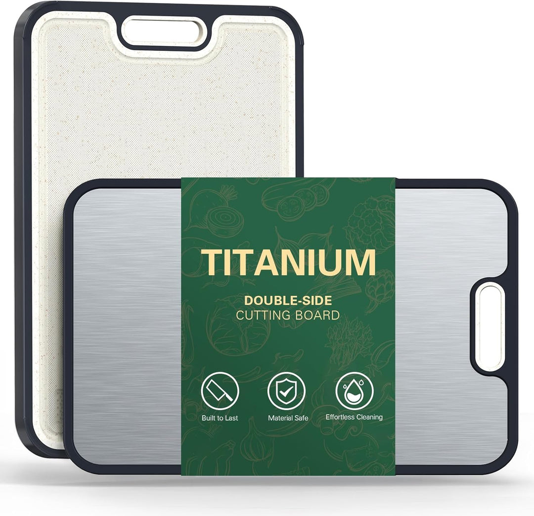 Titan Schneidebrett,Titanium Cutting Board grosse Grösse, Schneidebretter spülmaschinenfest, Reines
