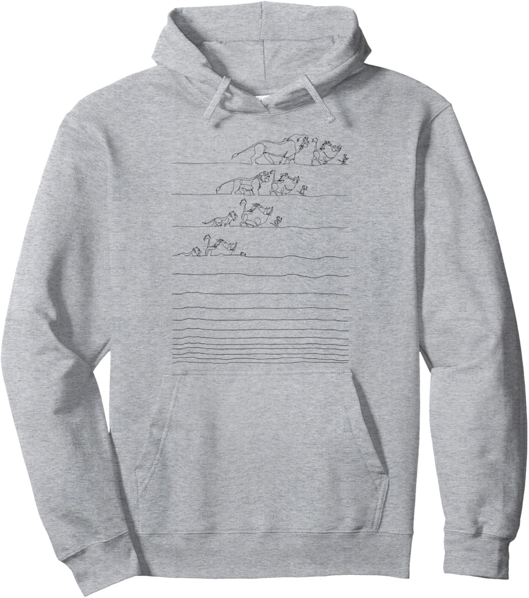 Disney Lion King Hakuna Matata Line Art Pullover Hoodie