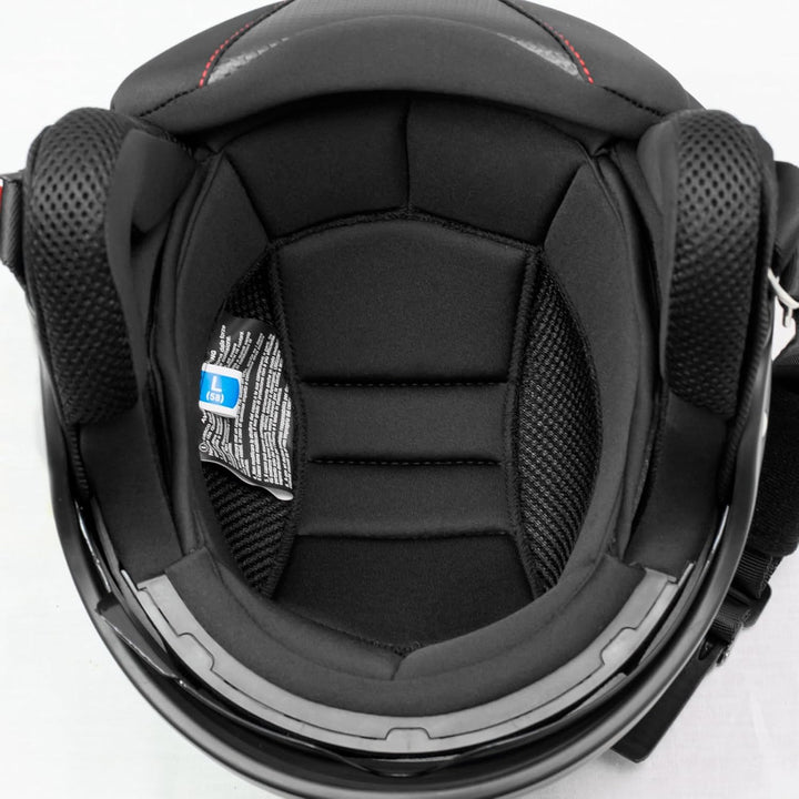 Motorradhelm Motorrad Roller Jet Helm Innensonnenblende Viser SonicMoto 59 cm Matt Grau, 59 cm Matt