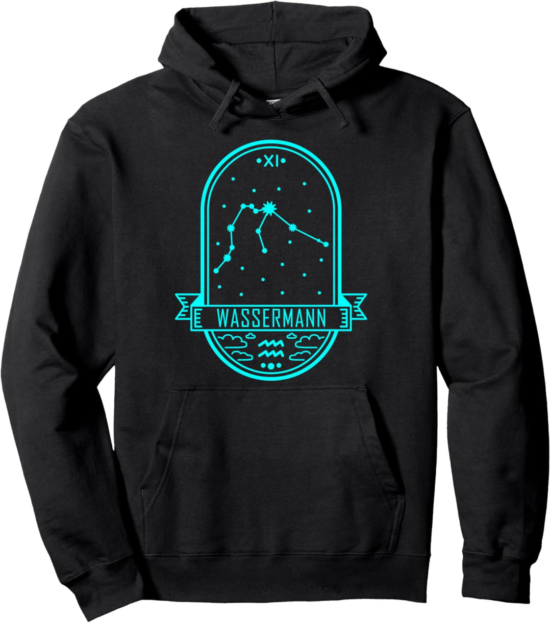 Wassermann Sternzeichen Horoskop Astrologie Januar Februar Pullover Hoodie