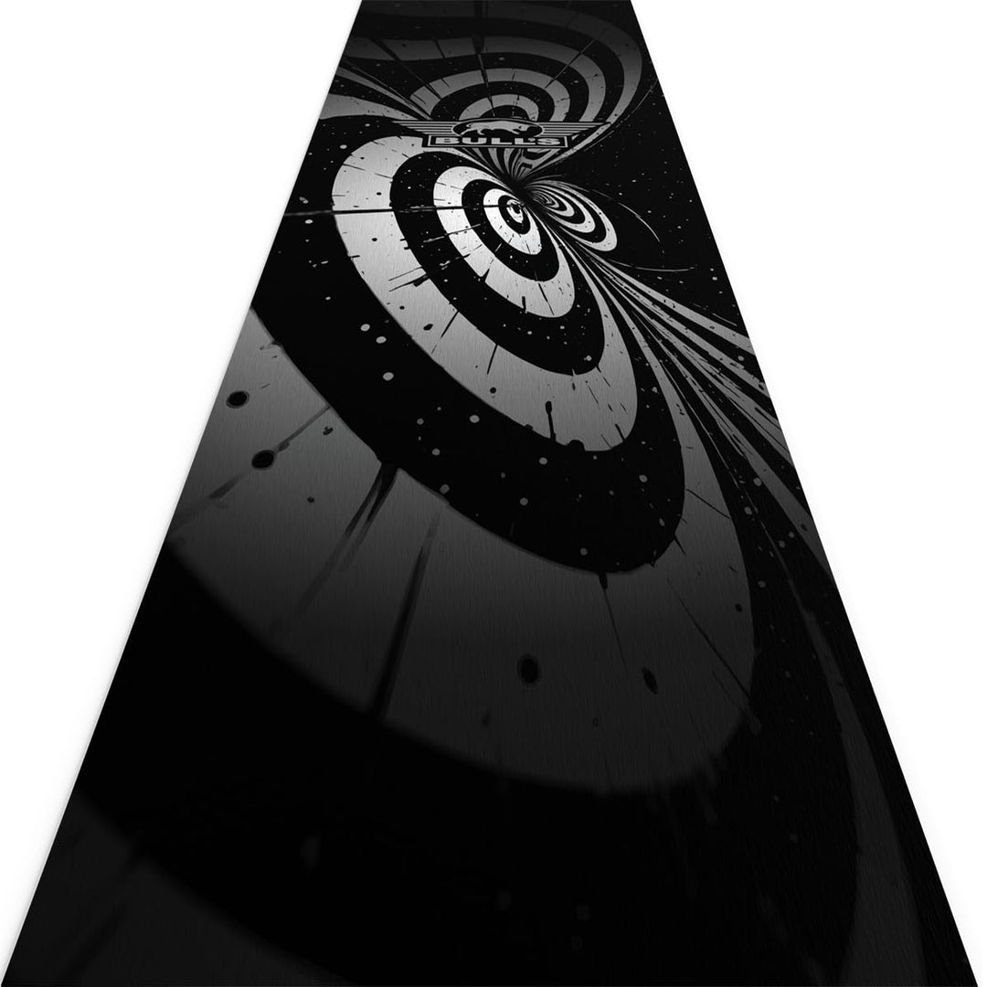 Bulls Illusion Carpet Dartmat Black/White| 241x55 cm