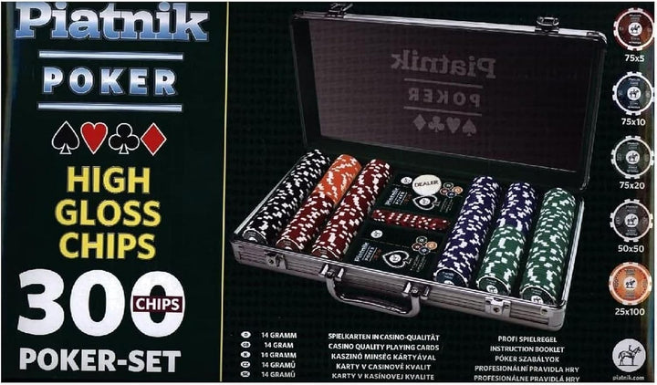 Piatnik 7903 - Poker Set 300 High Gloss Chips