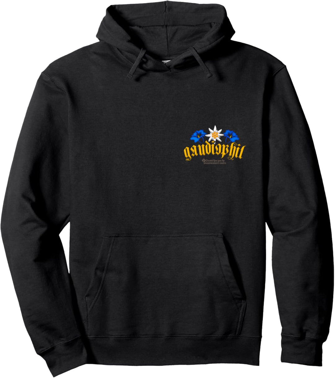 Apres Ski Schriftzug gaudiophil Edelweiss Enzian Apres Ski Pullover Hoodie