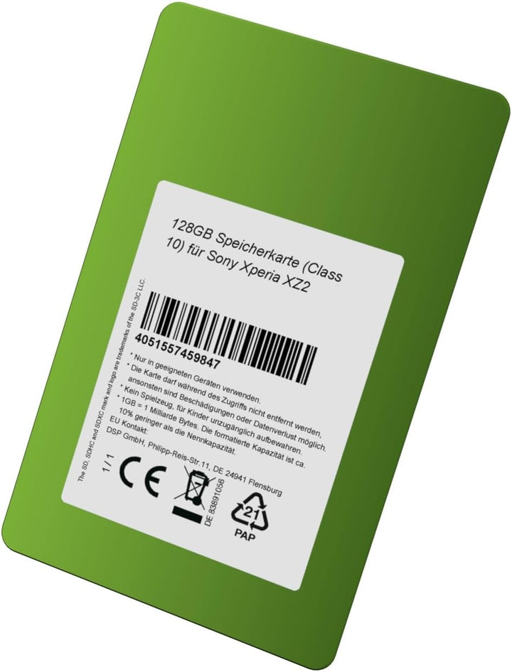 128GB Speicherkarte (Class 10) für Sony Xperia XZ2