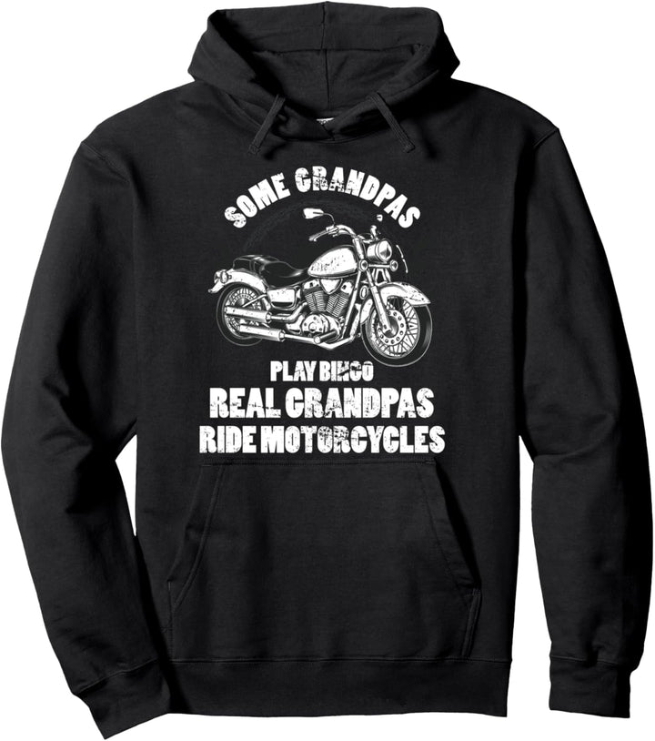 Manche Opas spielen Bingo echte Opas fahren Motorrad Biker Pullover Hoodie