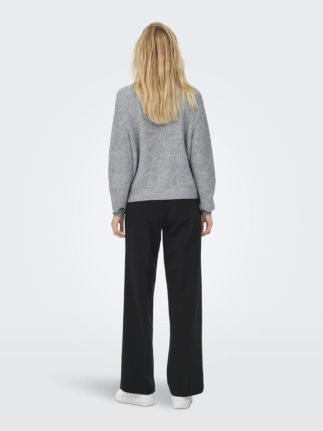 ONLY Female Strickpullover ONLBAKER Strickpullover L Light Grey Melange/Detail:melange, L Light Grey
