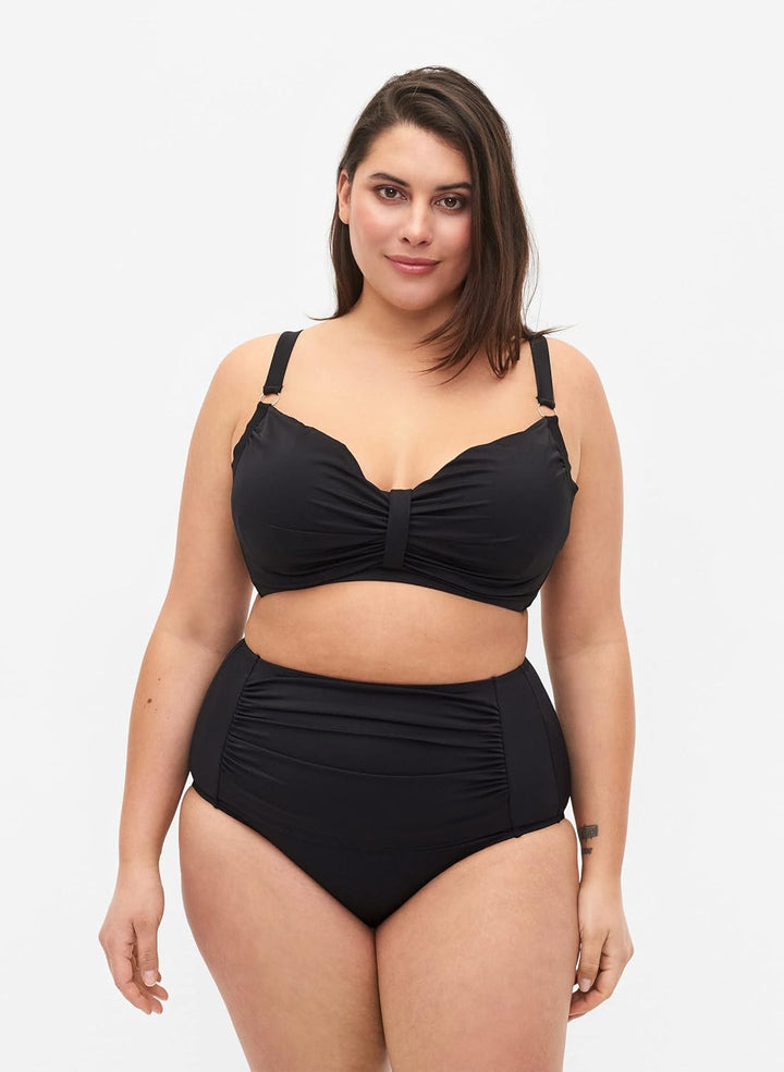 Zizzi Swim by Damen Grosse Grössen Bikini Slip Gr 42 Grosse Grössen Schwarz, 42 Grosse Grössen Schwa