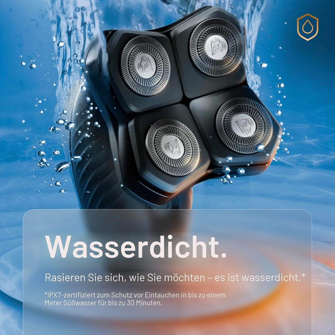 MANSCAPED The Dome Shaver Plus Herren Kopfrasierer – Vier Doppelspur-Rotationsklingen mit SkinSafe &amp;