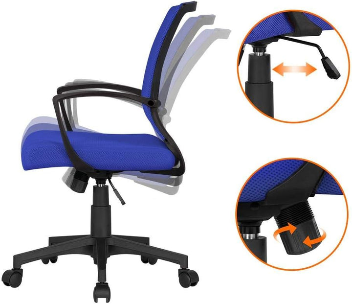 Yaheetech Bürostuhl Schreibtischstuhl ergonomischer Drehstuhl Chefsessel höhenverstellbar Sportsitz