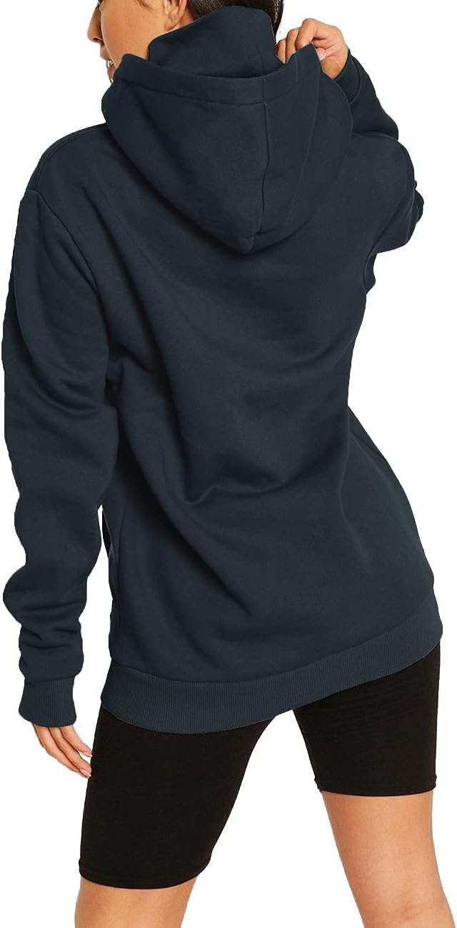 TrendiMax Damen Hoodie Kapuzenpullover Langarm Sweatshirt Winter Pullover Hochkragen Sweatjacke Kapu