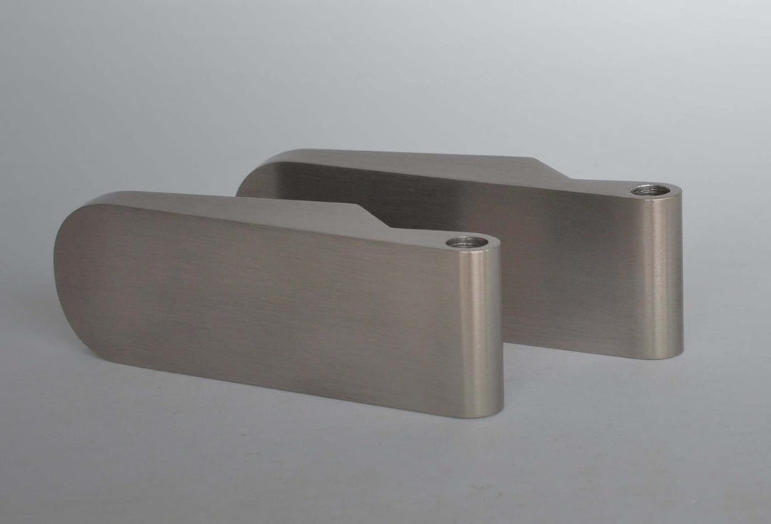 AMOD BP1-709R-BB: Satin Glasdrehtür, ESG Glas 709x1972x8mm, DIN rechts, Siebdruck P1, mit Beschlag i
