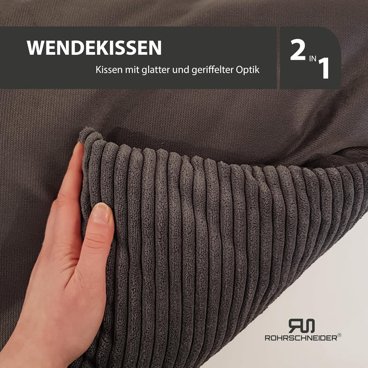 Rohrschneider Katzenbett Cordstoff mit Spielkugelset (Grau, breiter Cordstoff) Grau breiter Cordstof