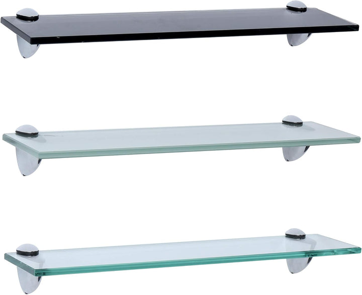 Rapid Teck Glas Wandregal Michglas Weiss Matt 50cm x 10cm - Glasregal mit 8mm ESG Sicherheitsglas -