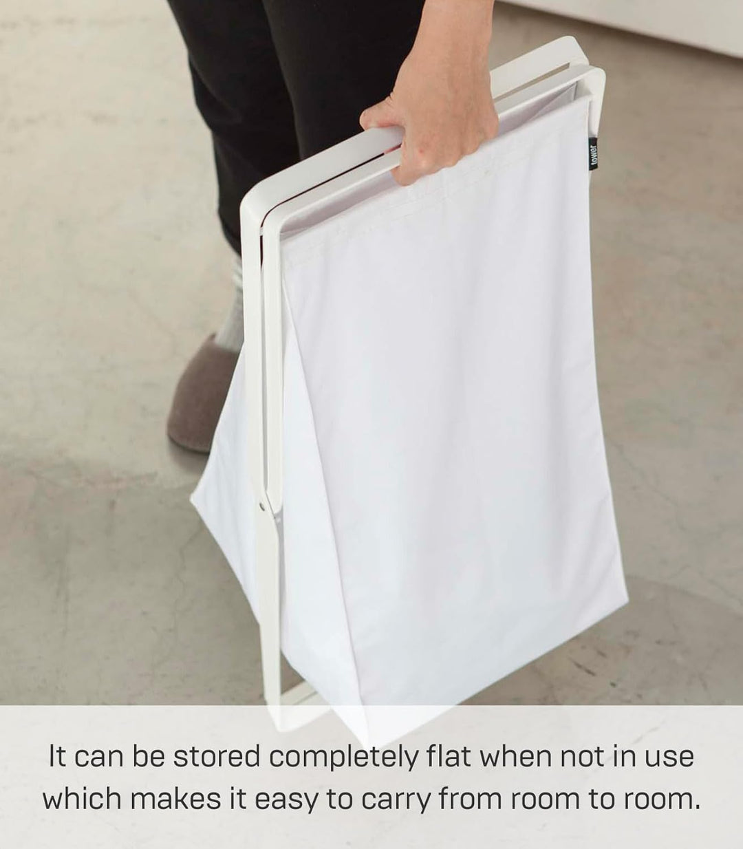 Laundry Basket - Tower - white Weiss, Weiss