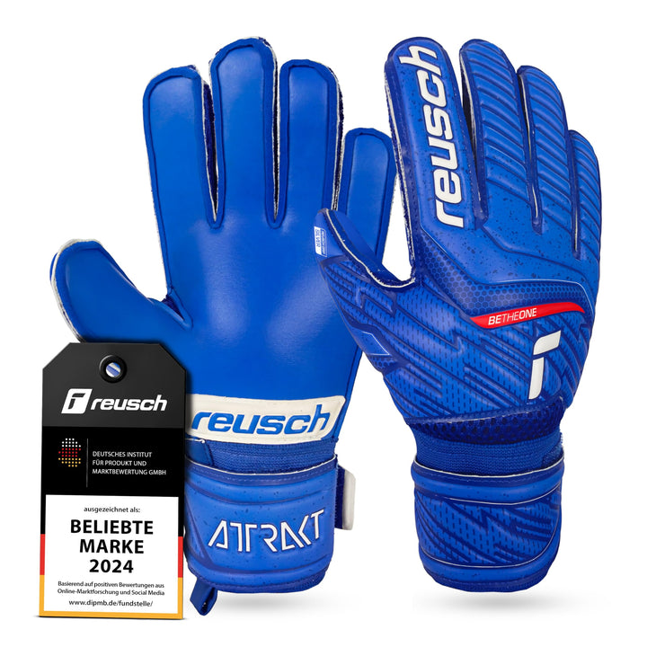 Reusch Unisex Jugend Attrakt Silver Junior Torwarthandschuh 4 Deep Blue / Deep Blue, 4 Deep Blue / D