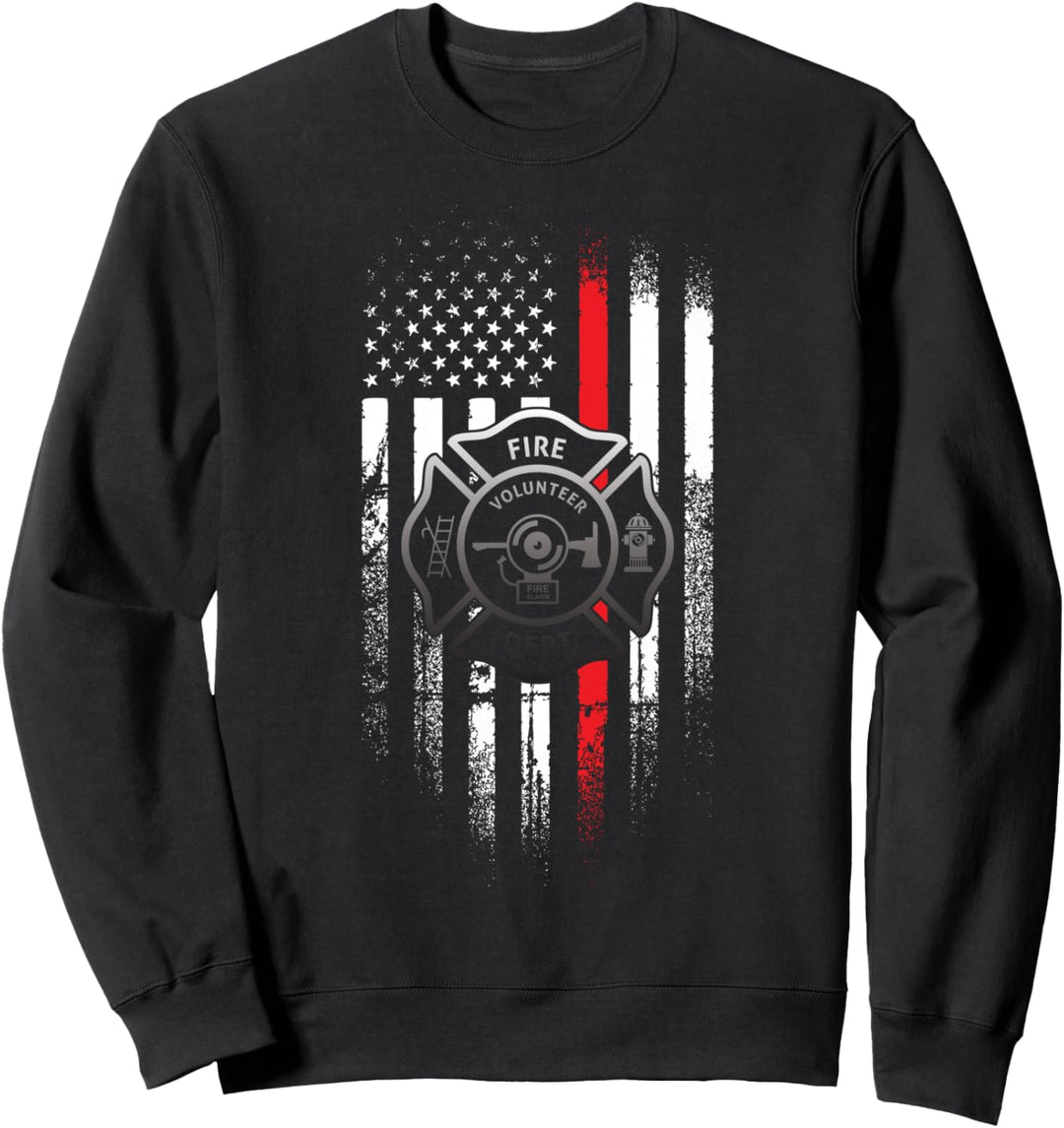 USA Amerikanische Flagge Feuerwehrmann Notrettungsheld Sweatshirt