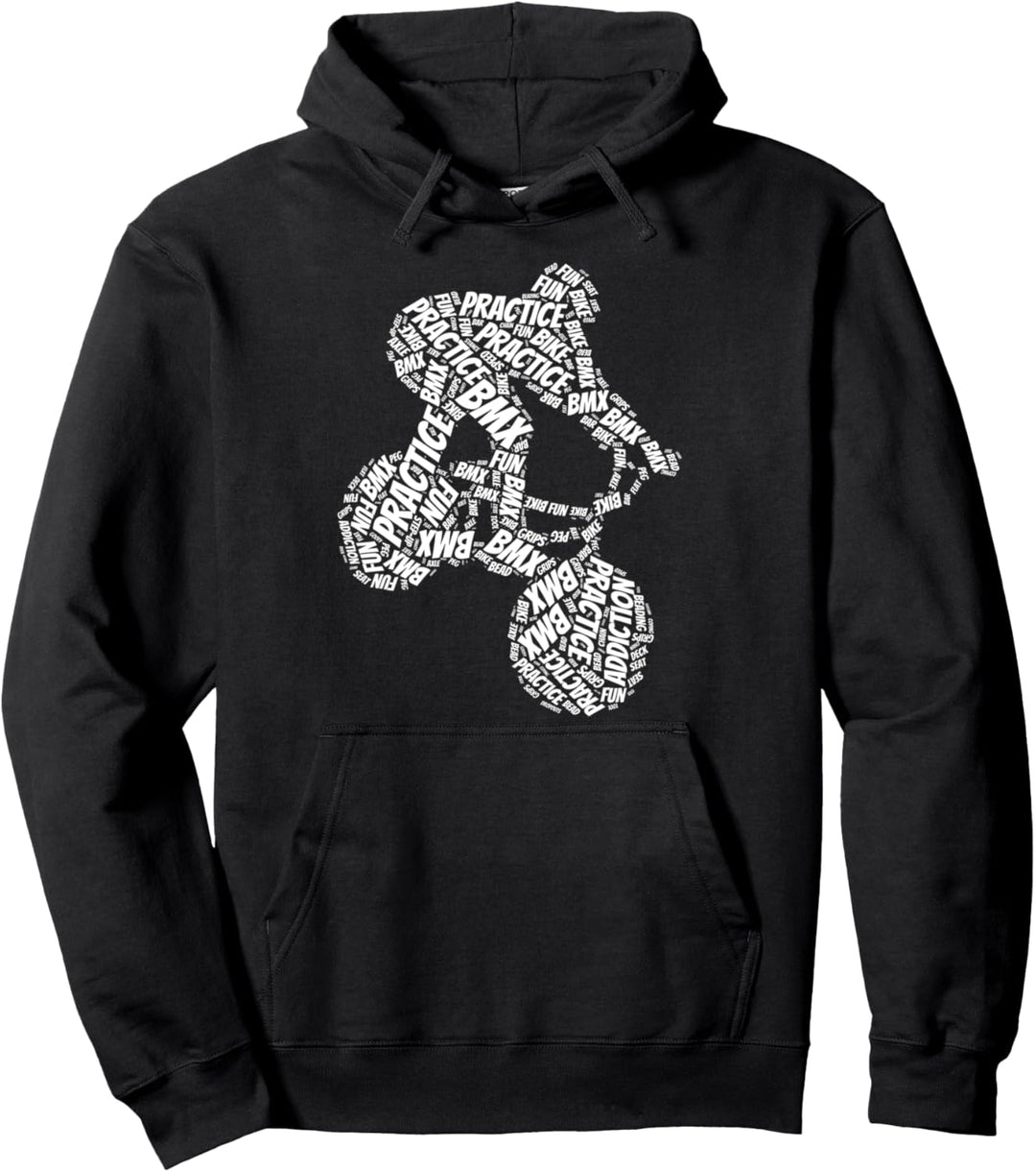 BMX Üben Leidenschaft Biker BMX-Fahrer Silhouette Pullover Hoodie