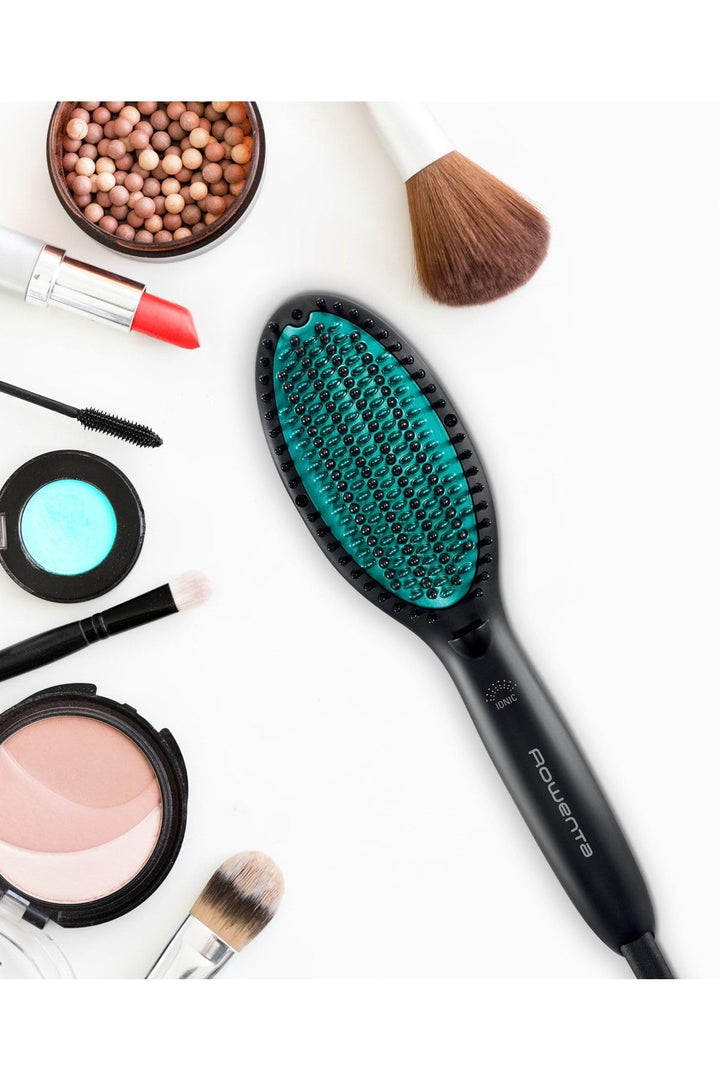 Rowenta Powerstraight Glättbürste, CF5820, Alle Haartypen, Glätten Mit Dreifachwirkung, Strahlender