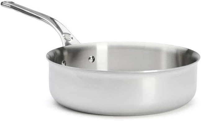 DeBuyer Sauteuse, Edelstahl, Silber, 24 cm 19 x 23.9 x 7.6 cm, 19 x 23.9 x 7.6 cm