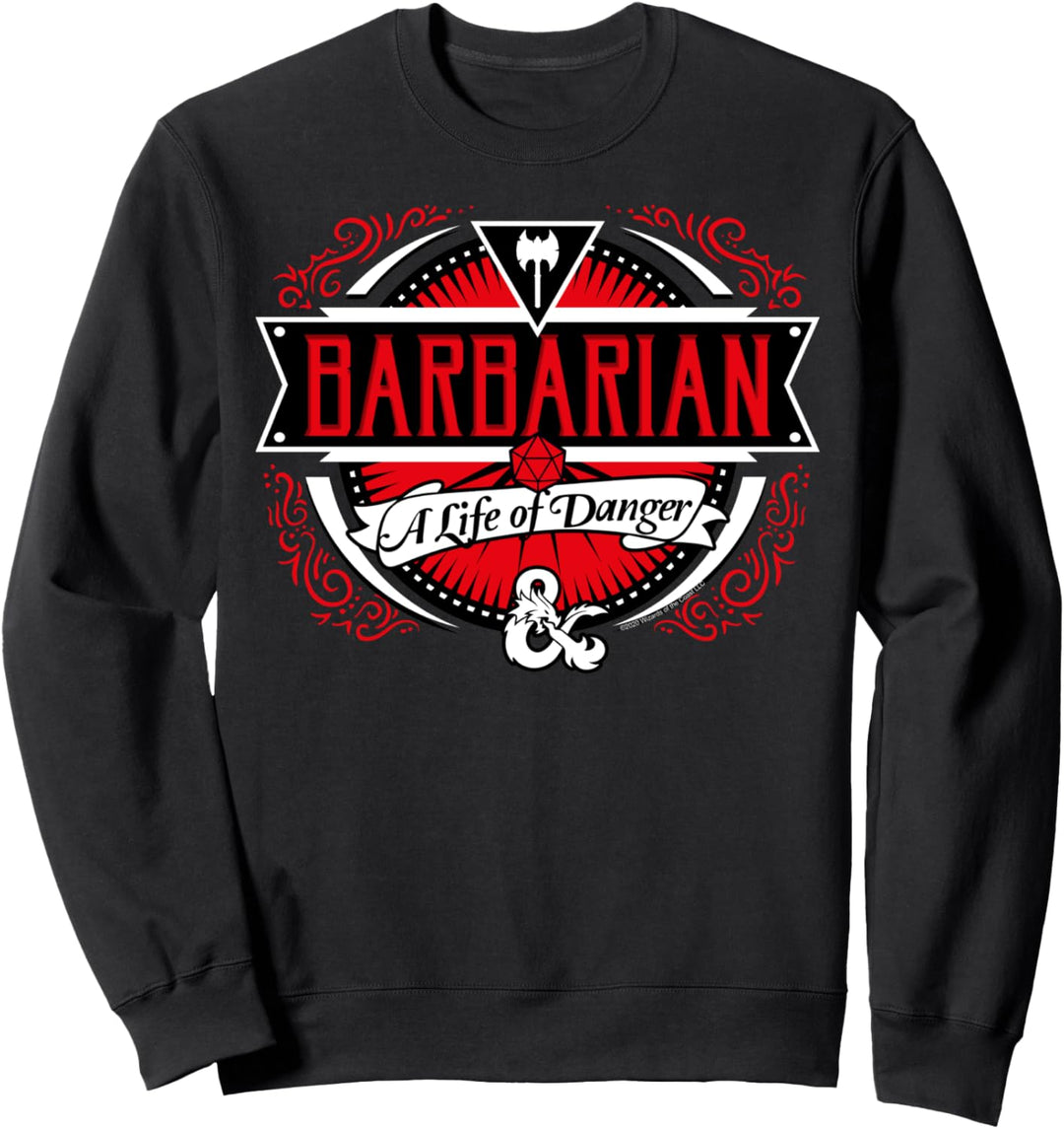 Dungeons & Dragons Barbarian A Life Of Danger Logo Sweatshirt