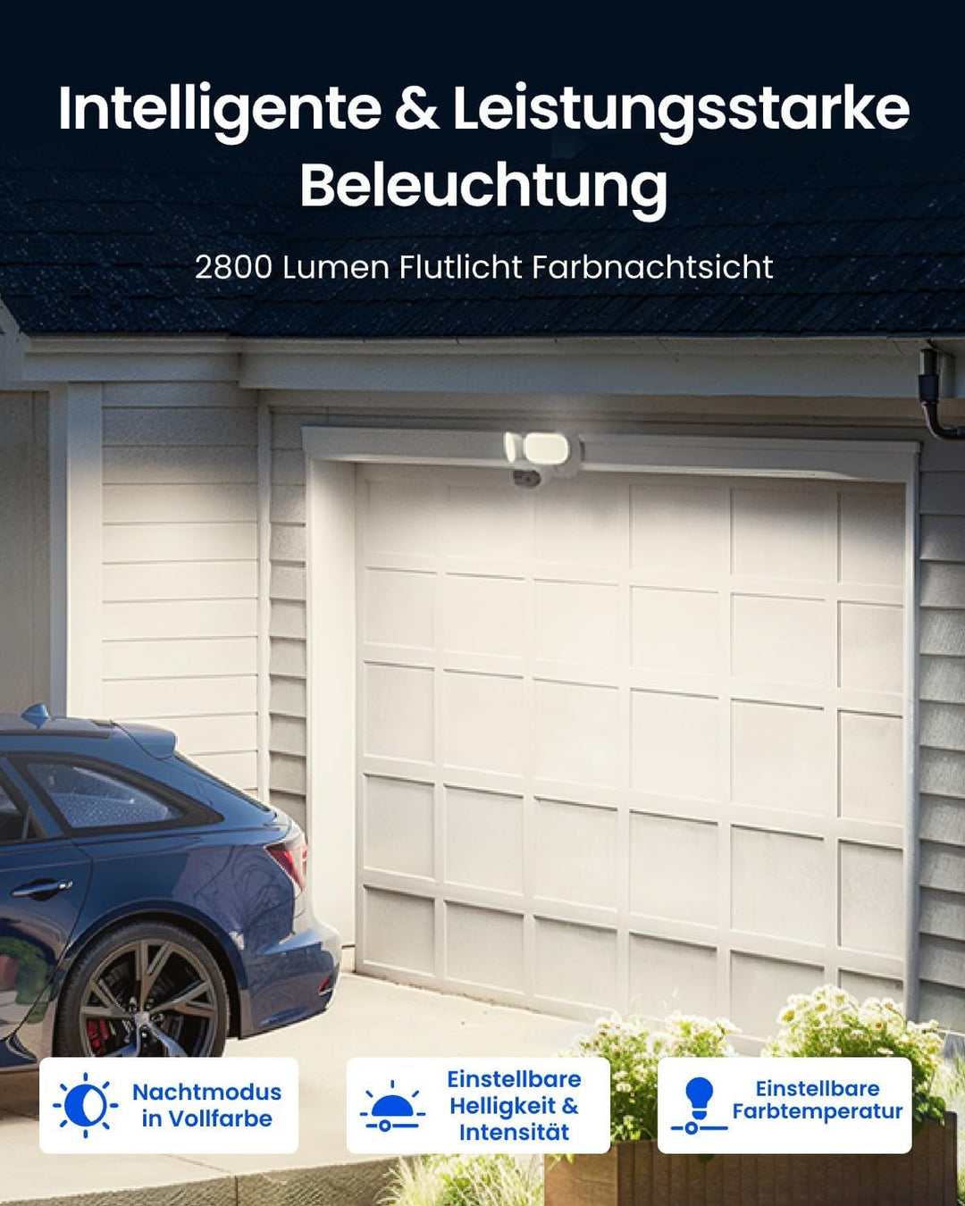Reolink 16MP PoE Überwachungskamera Aussen mit 180° Dual-Objektiv, 2800 Lumen Beleuchtung, Vollfarb-