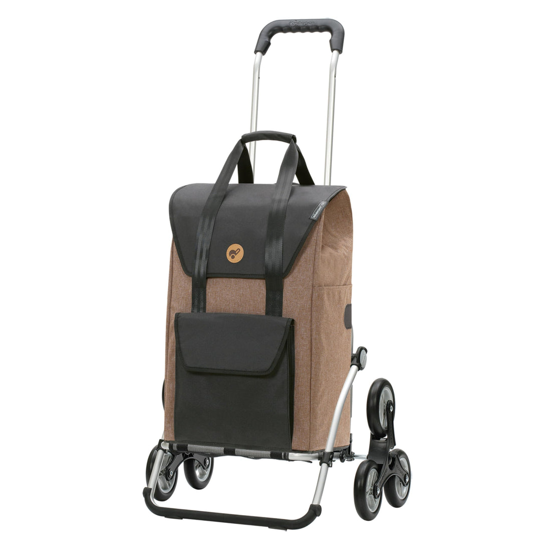 ANDERSEN Einkaufstrolley - Treppensteiger Royal Shopper Senta 2.0 Sand | ideal für Treppen, aus Alu,