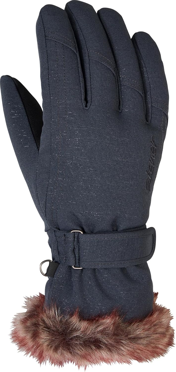 Ziener Damen Ski-Handschuhe / Wintersport, Warm, Atmungsaktiv Kim, 801117 6 gray ink spark, 6 gray i