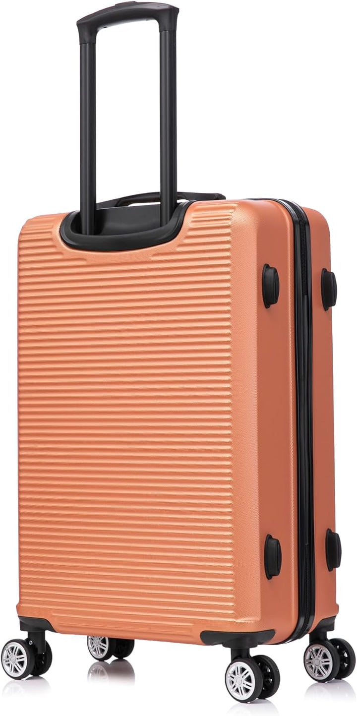 CELIMS - Grosser Reisekoffer mit Kosmetikkoffer 30 cm, Hartschale mit 4 Rollen, leicht, Aufgabegepäc