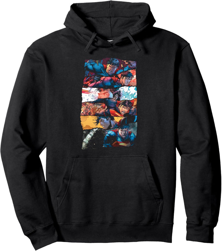 Superman Torn Collage Pullover Hoodie